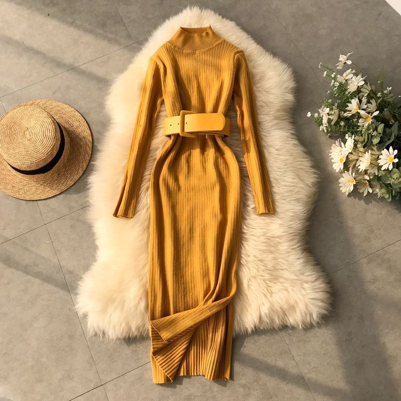 High Neck Winter Dress